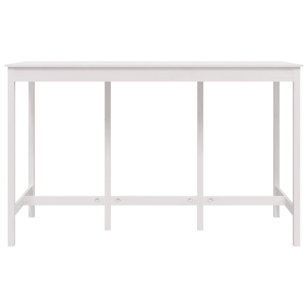 Table de bar Blanc 180x80x110 cm Bois massif de pin Tables à manger vidaXL   