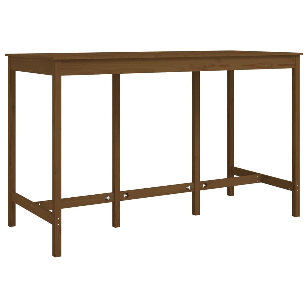 Table de bar Marron miel 180x80x110 cm Bois massif de pin Tables à manger vidaXL   