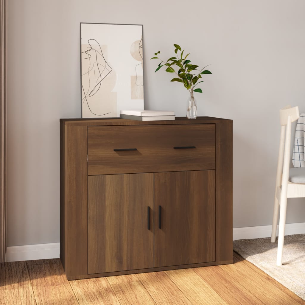 Buffet Chêne marron 80x33x70 cm Bois d'ingénierie Buffets & bahuts vidaXL   