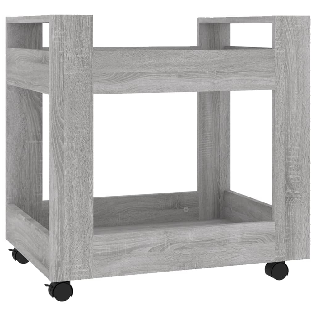 Chariot de bureau Sonoma gris 60x45x60 cm Bois d'ingénierie Chariots & îlots vidaXL   