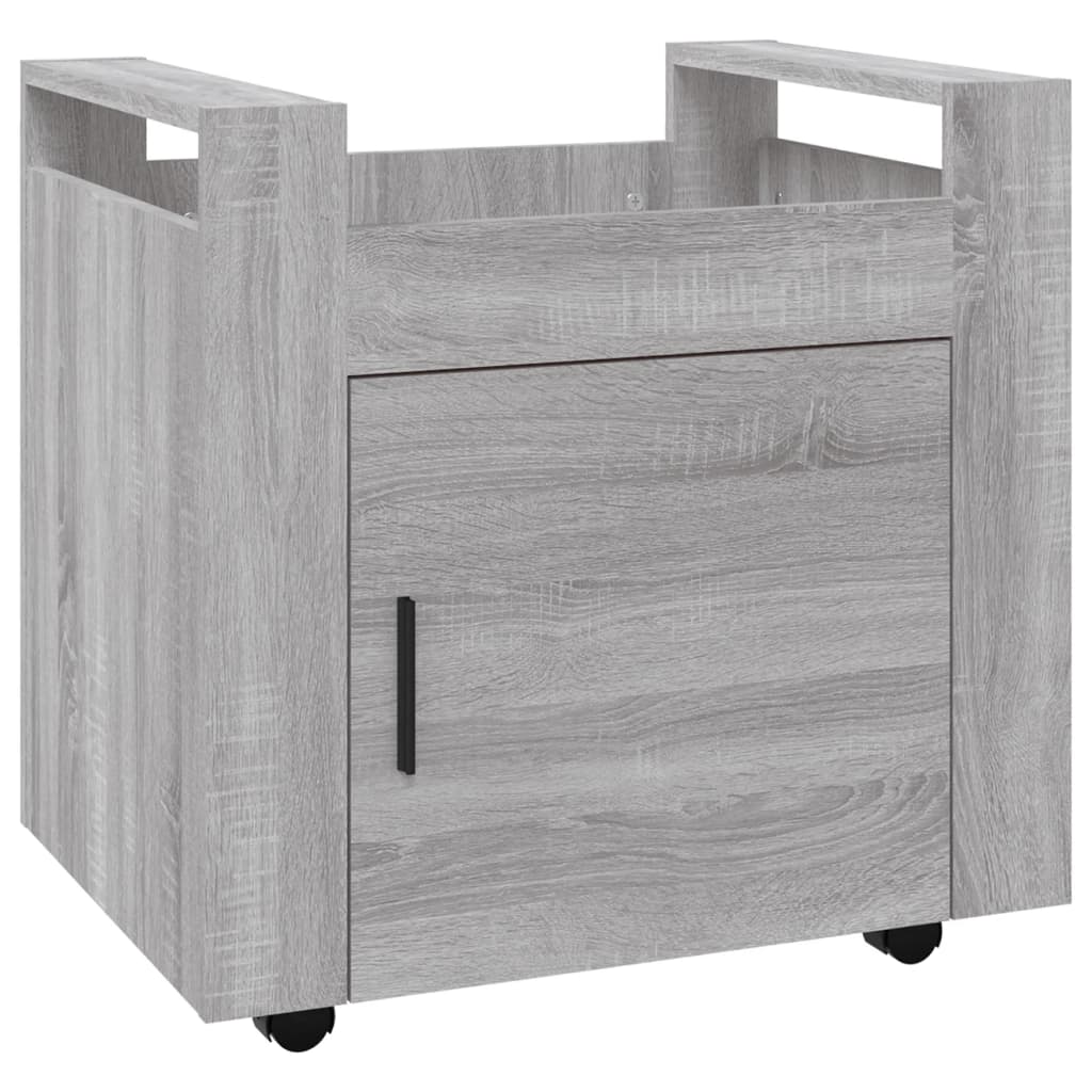 Chariot de bureau Sonoma gris 60x45x60 cm Bois d'ingénierie Chariots & îlots vidaXL   