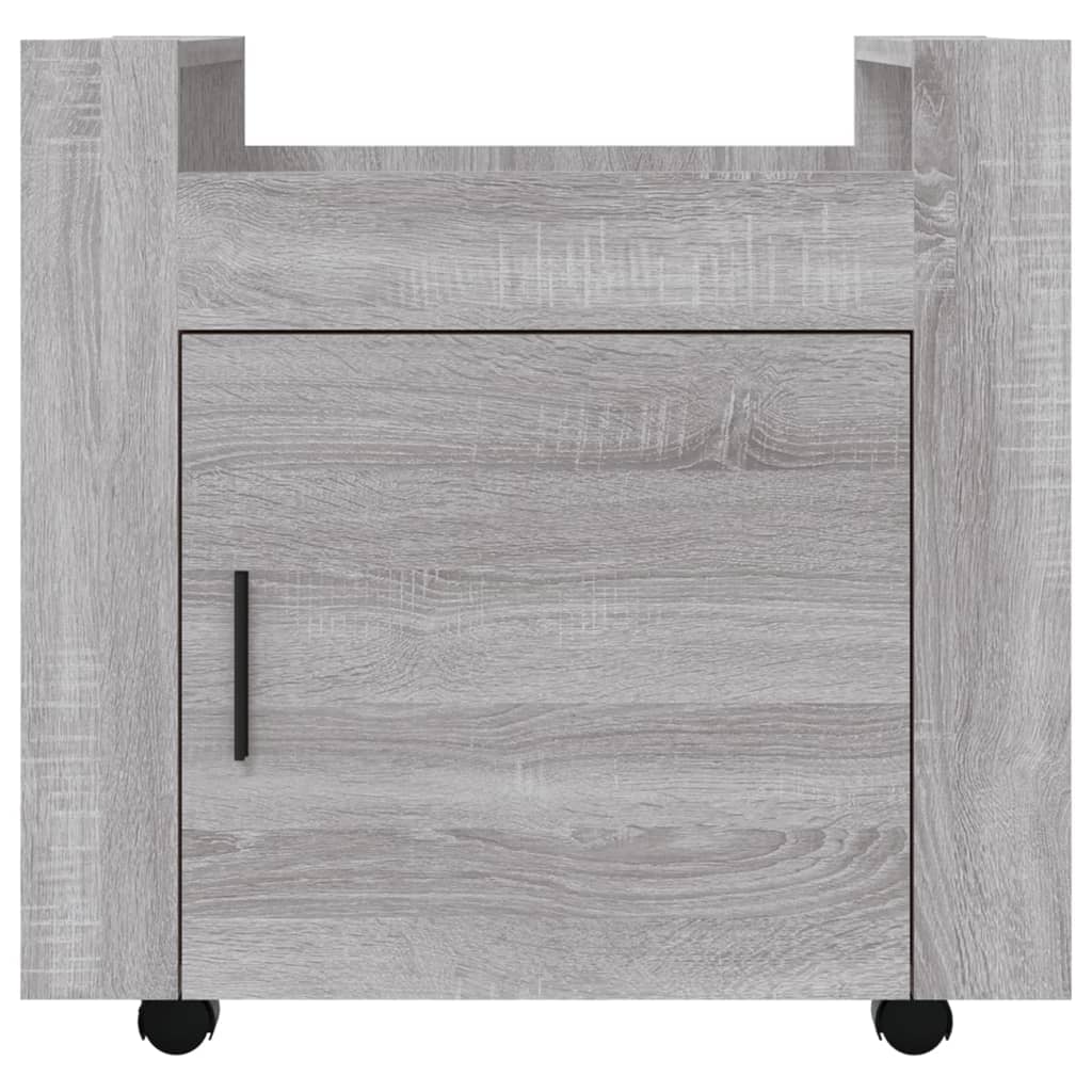 Chariot de bureau Sonoma gris 60x45x60 cm Bois d'ingénierie Chariots & îlots vidaXL   