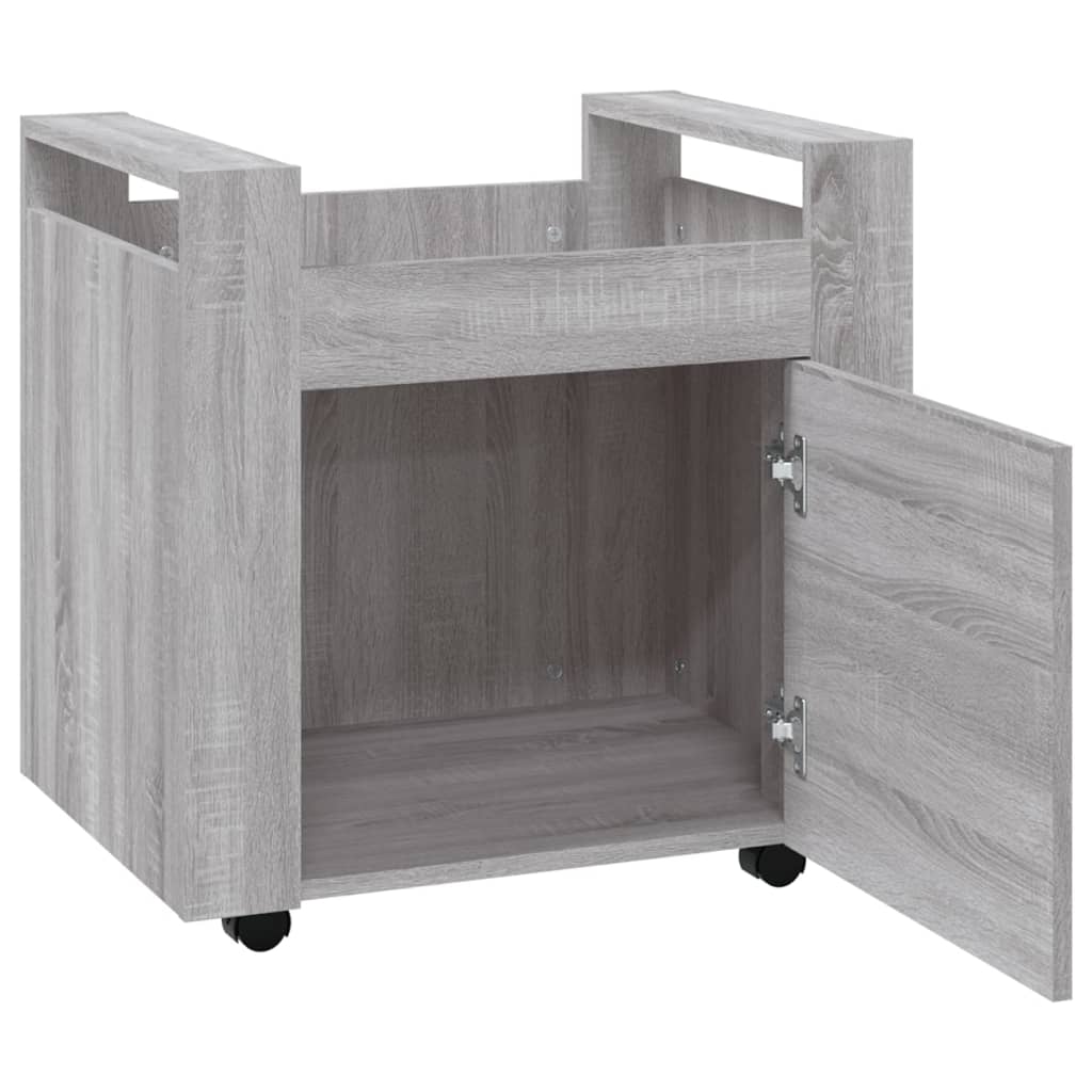 Chariot de bureau Sonoma gris 60x45x60 cm Bois d'ingénierie Chariots & îlots vidaXL   