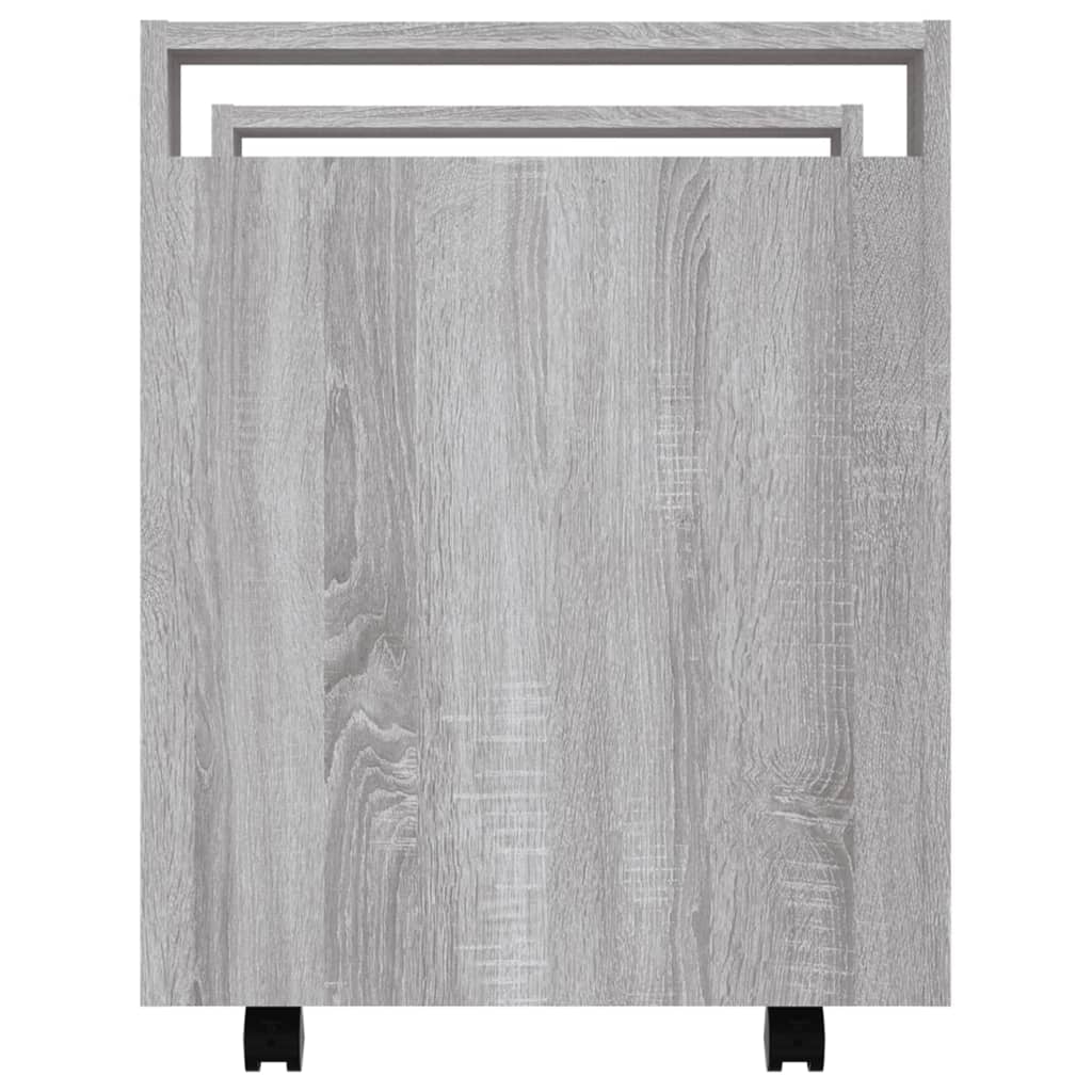 Chariot de bureau Sonoma gris 60x45x60 cm Bois d'ingénierie Chariots & îlots vidaXL   