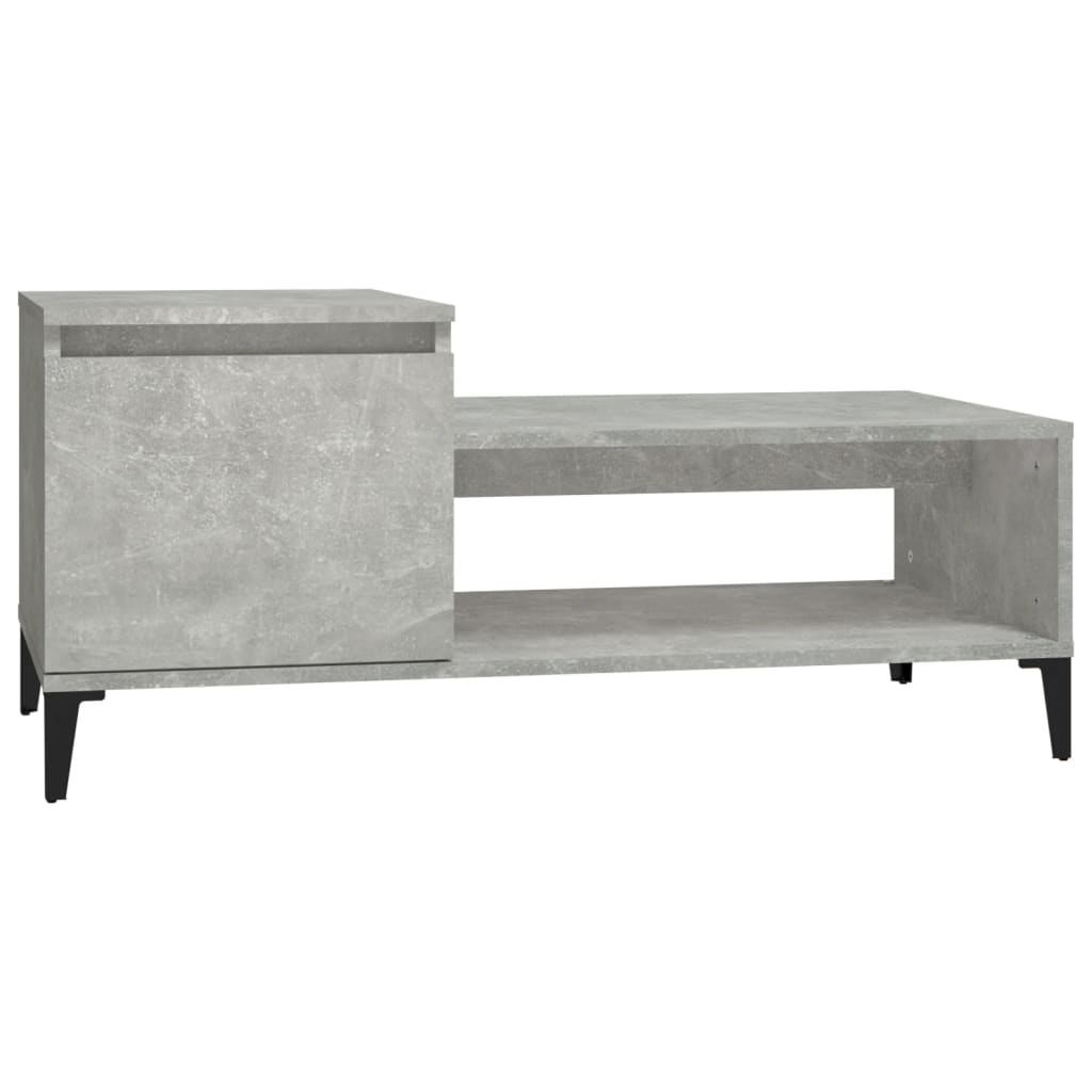 Table basse Gris béton 100x50x45 cm Bois d'ingénierie Tables basses vidaXL   