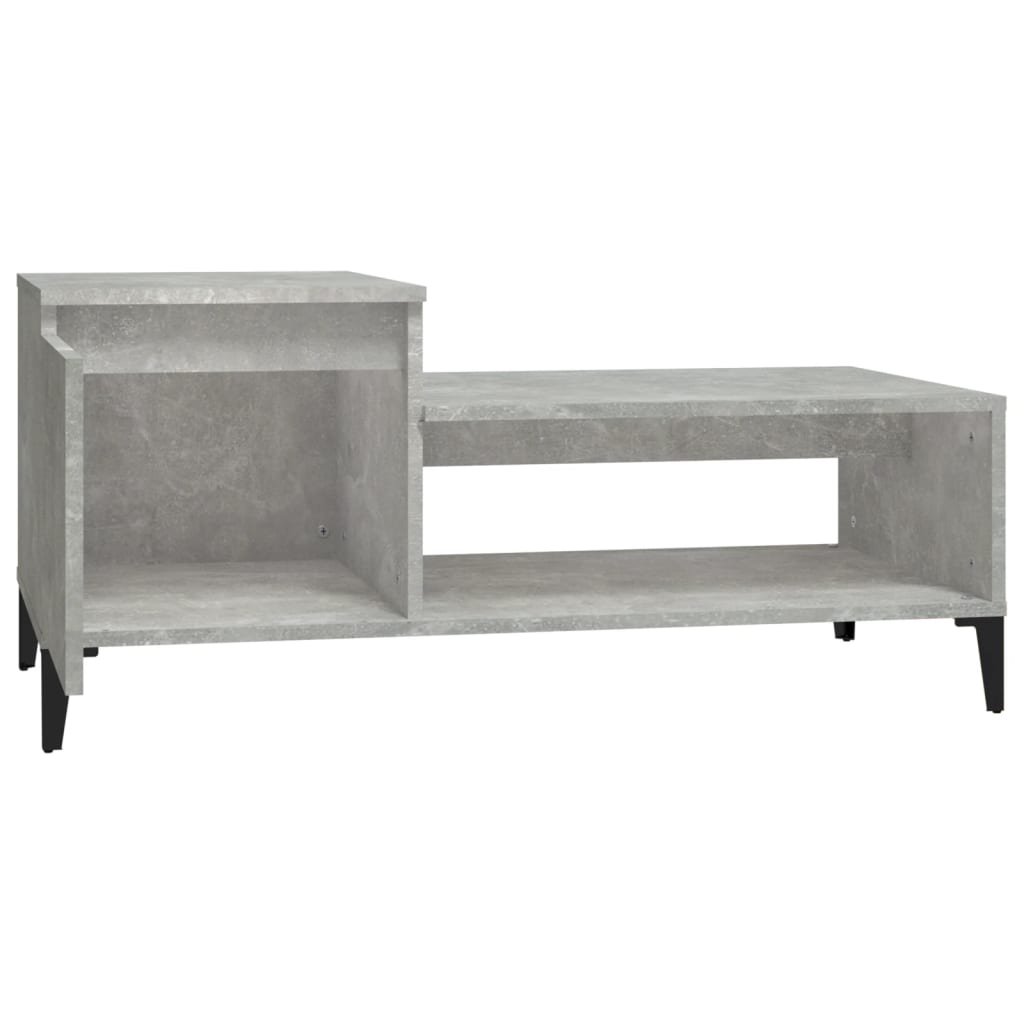 Table basse Gris béton 100x50x45 cm Bois d'ingénierie Tables basses vidaXL   