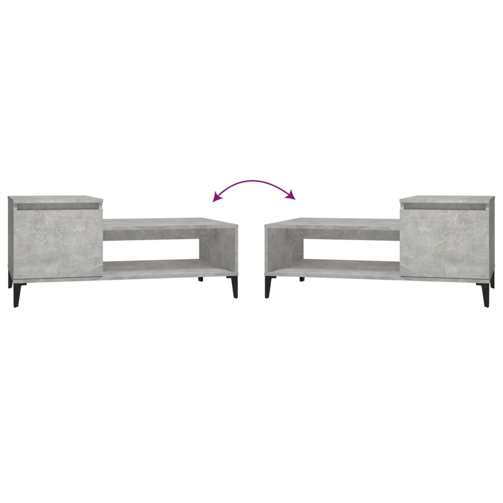 Table basse Gris béton 100x50x45 cm Bois d'ingénierie Tables basses vidaXL   