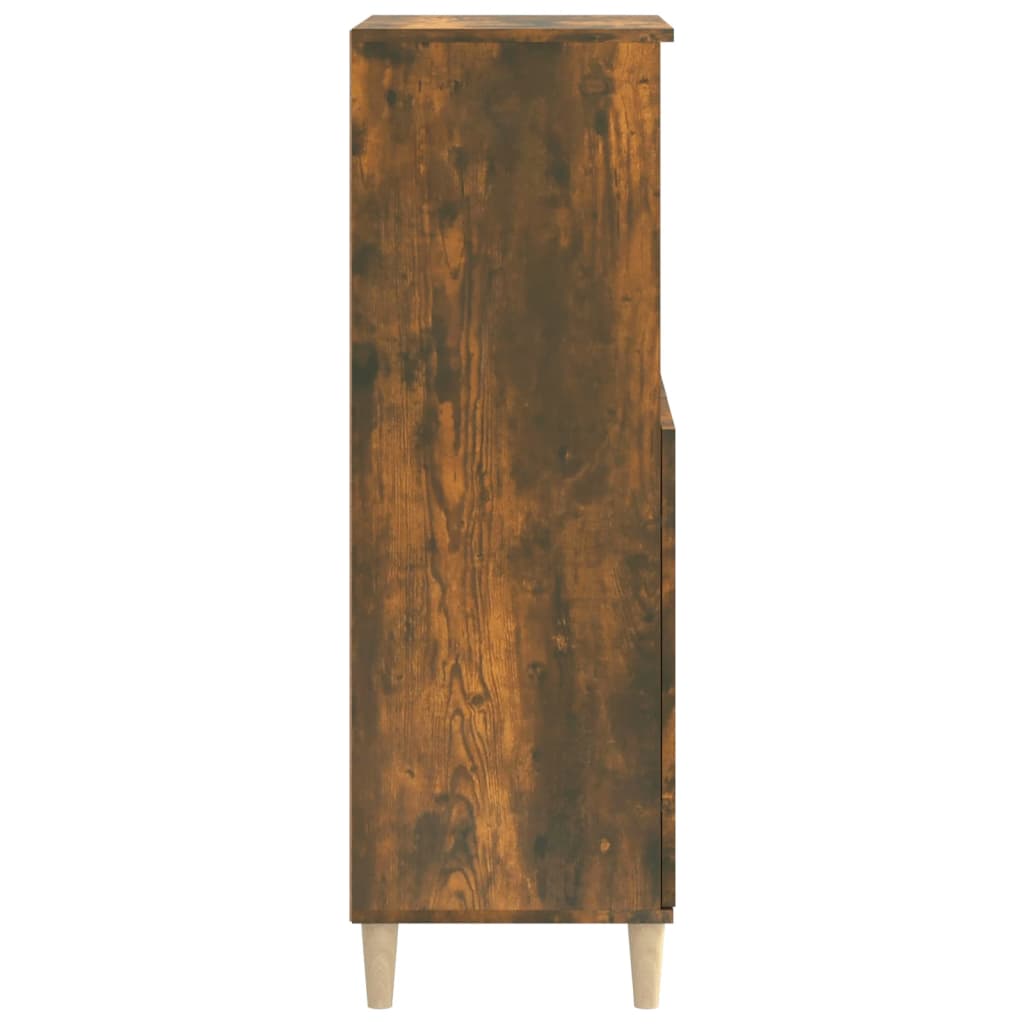 Buffet haut Chêne fumé 60x36x110 cm Bois d'ingénierie Buffets & bahuts vidaXL   