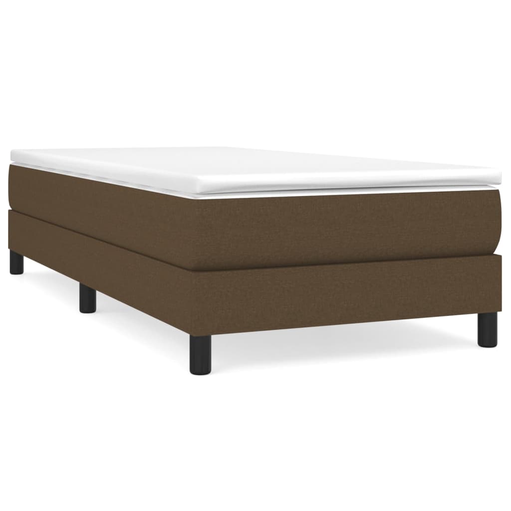 Sommier à lattes de lit Marron foncé 90x190 cm Tissu Lits & cadres de lit vidaXL   