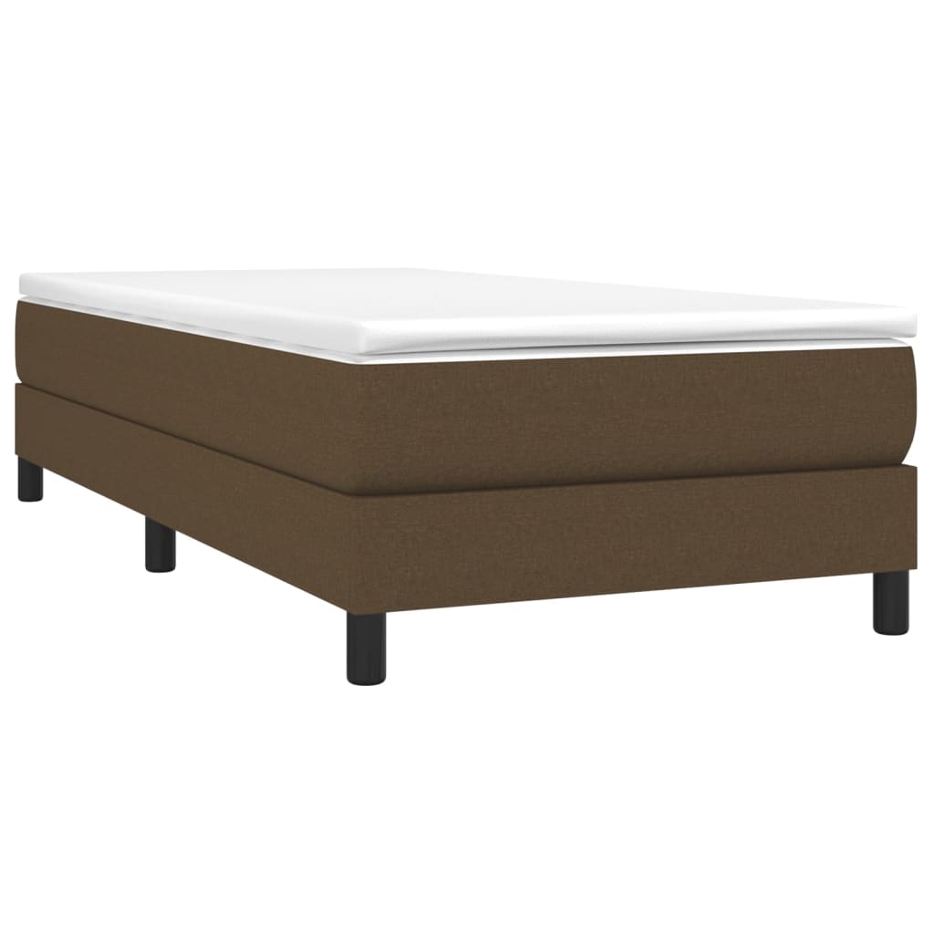 Sommier à lattes de lit Marron foncé 90x190 cm Tissu Lits & cadres de lit vidaXL   