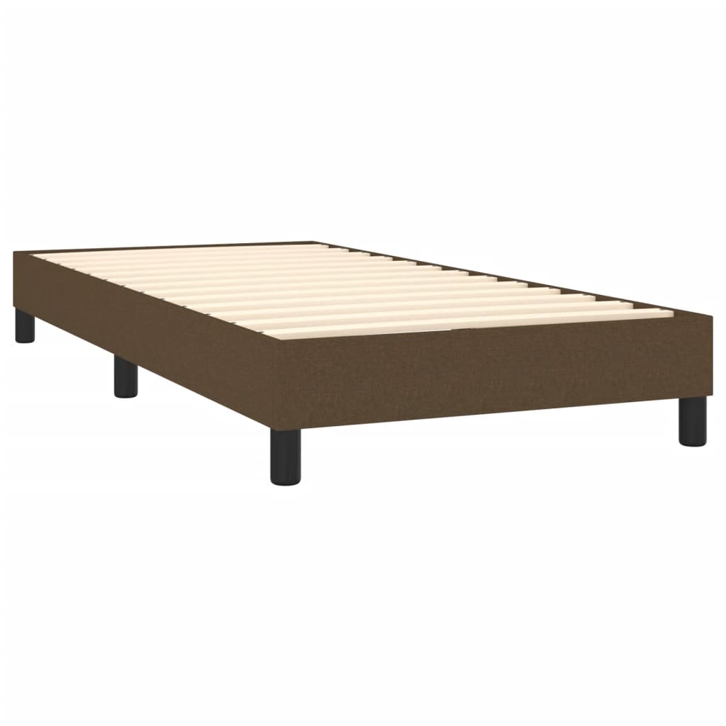 Sommier à lattes de lit Marron foncé 90x200 cm Tissu Lits & cadres de lit vidaXL   