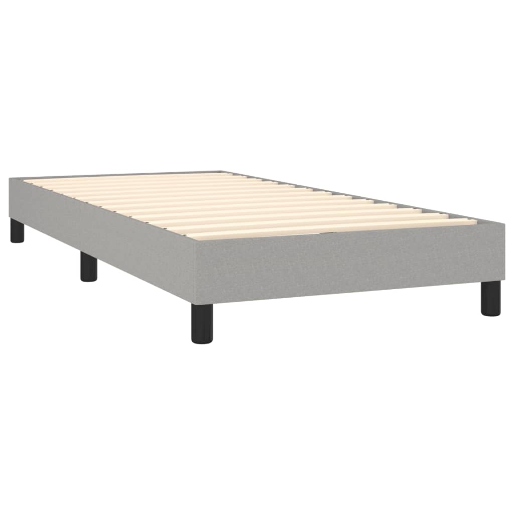 Sommier à lattes de lit Gris clair 100x200 cm Tissu Lits & cadres de lit vidaXL   