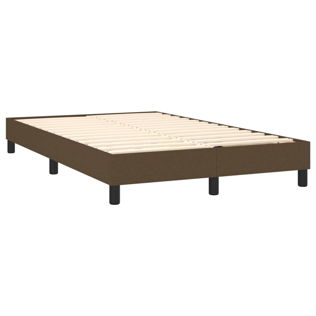 Sommier à lattes de lit Marron foncé 120x200 cm Tissu Lits & cadres de lit vidaXL   