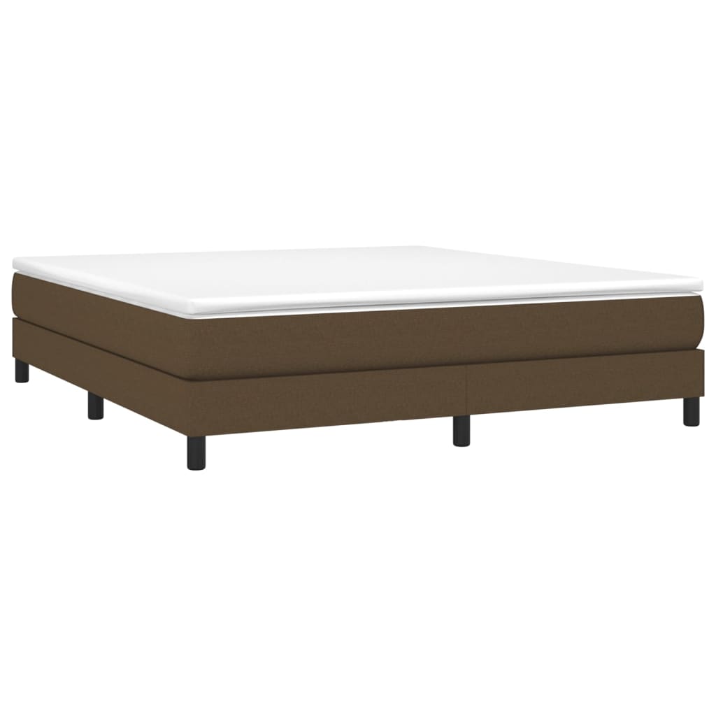 Sommier à lattes de lit Marron foncé 160x200 cm Tissu Lits & cadres de lit vidaXL   