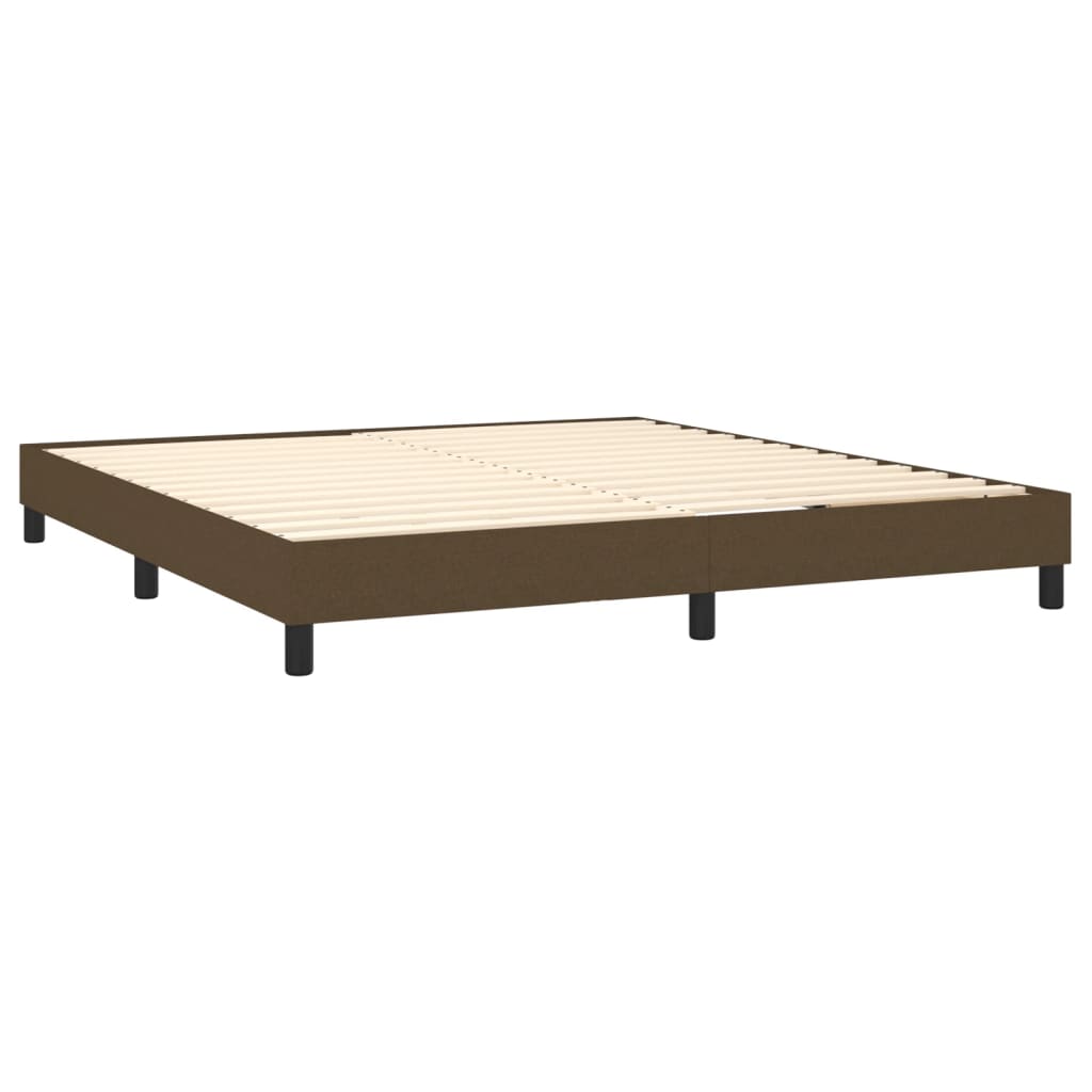 Sommier à lattes de lit Marron foncé 160x200 cm Tissu Lits & cadres de lit vidaXL   