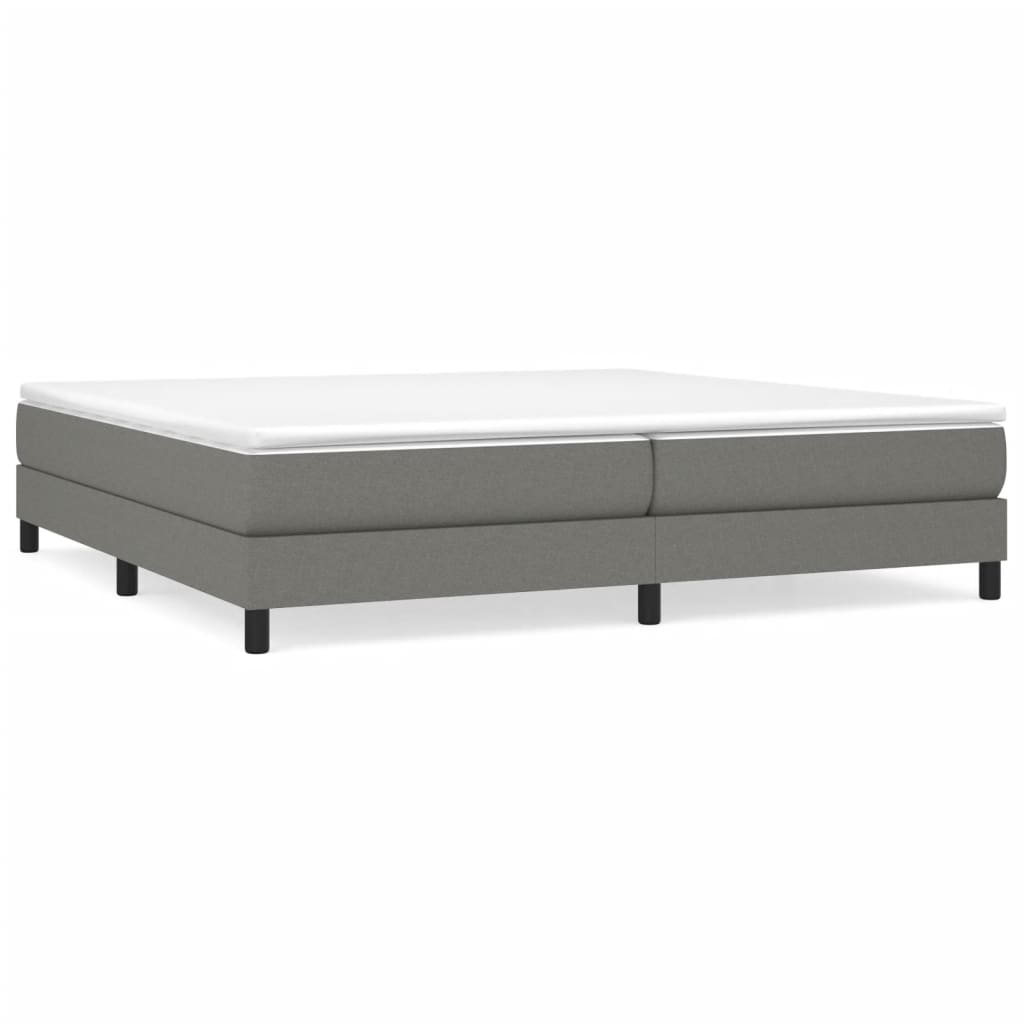 Sommier à lattes de lit Gris foncé 200x200 cm Tissu Lits & cadres de lit vidaXL   