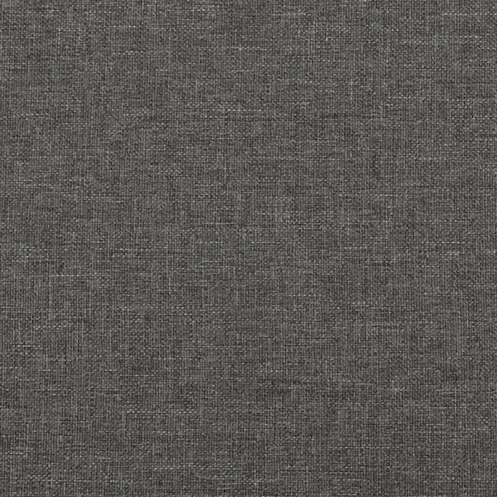 Sommier à lattes de lit Gris foncé 200x200 cm Tissu Lits & cadres de lit vidaXL   
