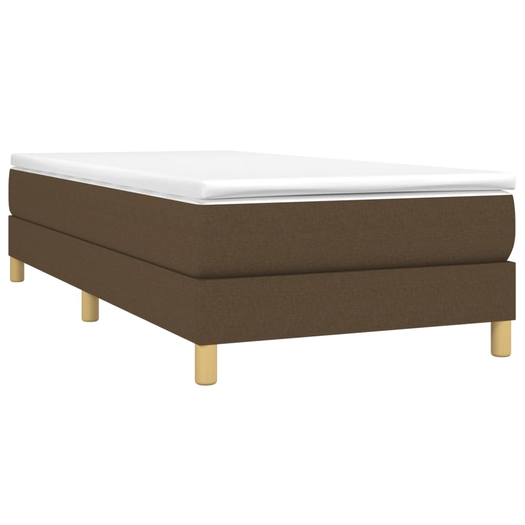 Sommier à lattes de lit Marron foncé 100x200 cm Tissu Lits & cadres de lit vidaXL   