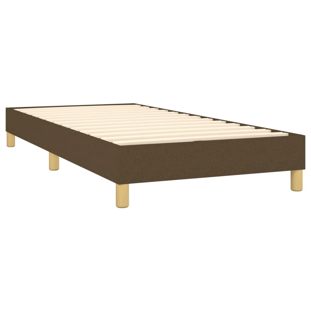 Sommier à lattes de lit Marron foncé 100x200 cm Tissu Lits & cadres de lit vidaXL   