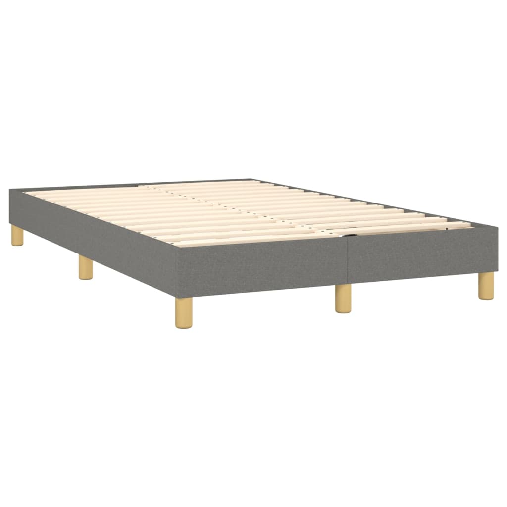 Sommier à lattes de lit Gris foncé 120x200 cm Tissu Lits & cadres de lit vidaXL   