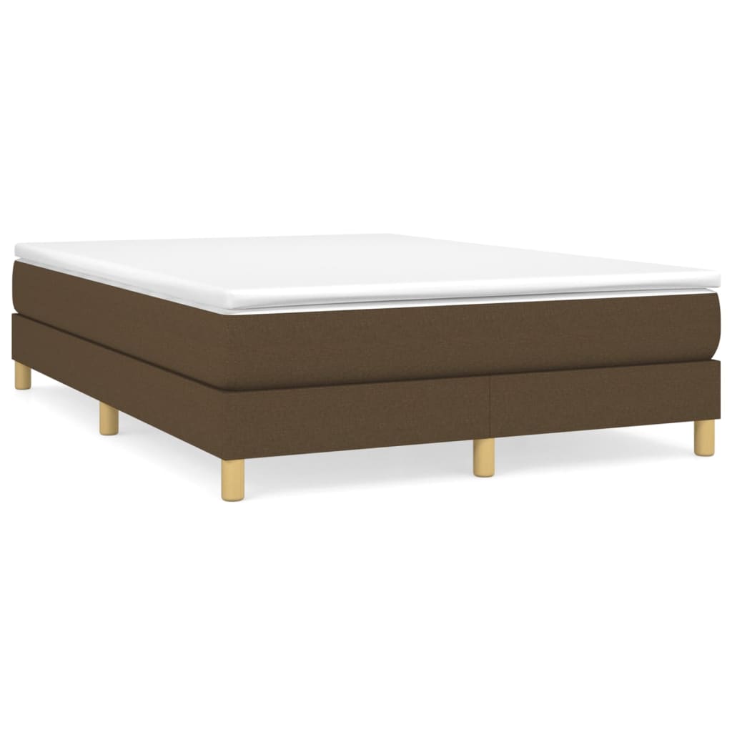 Sommier à lattes de lit Marron foncé 140x200 cm Tissu Lits & cadres de lit vidaXL   
