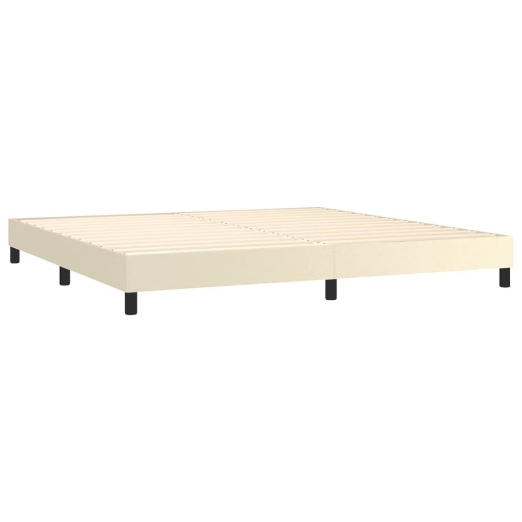 Sommier à lattes de lit Crème 200x200 cm Similicuir Lits & cadres de lit vidaXL   