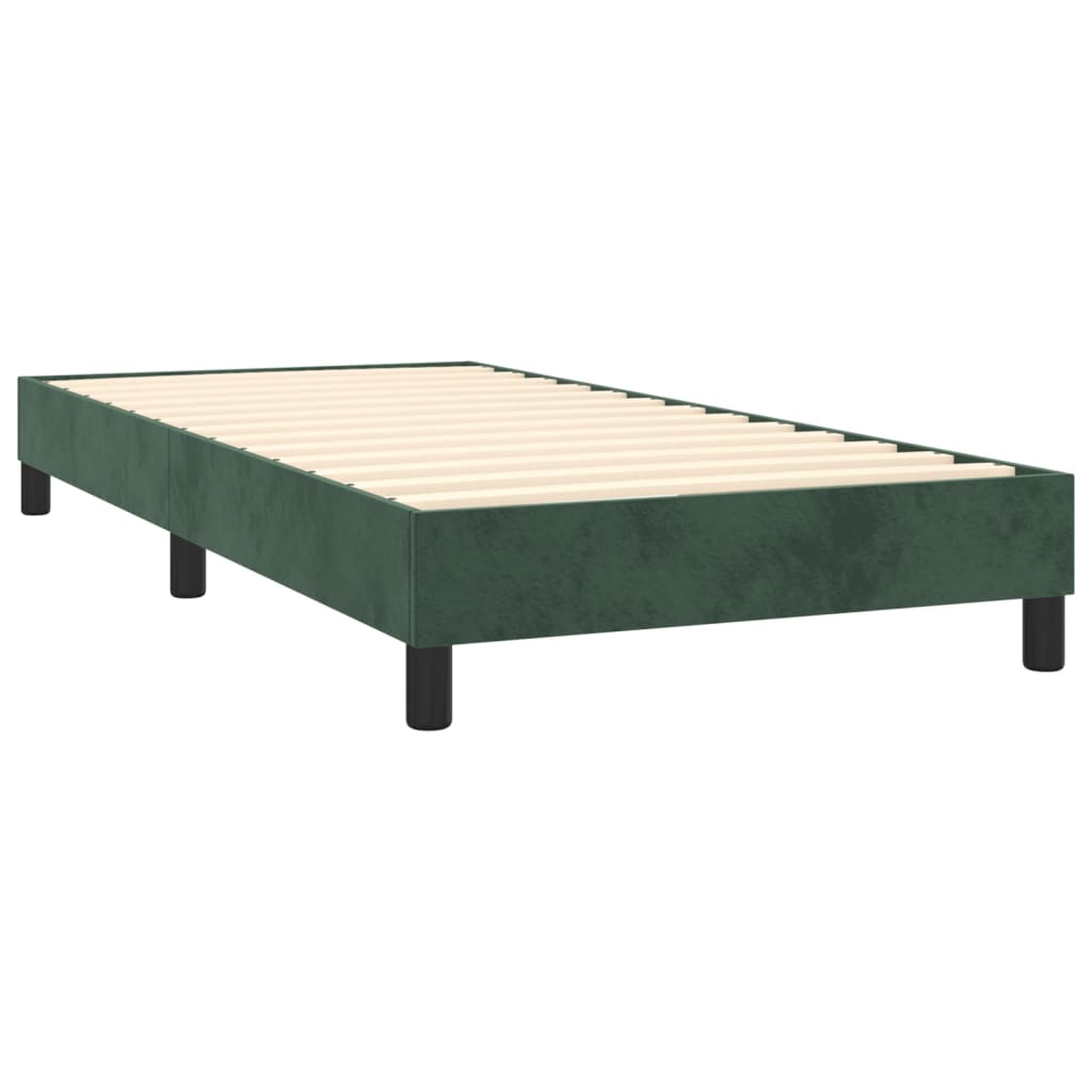 Sommier à lattes de lit Vert foncé 80x200 cm Velours Lits & cadres de lit vidaXL   