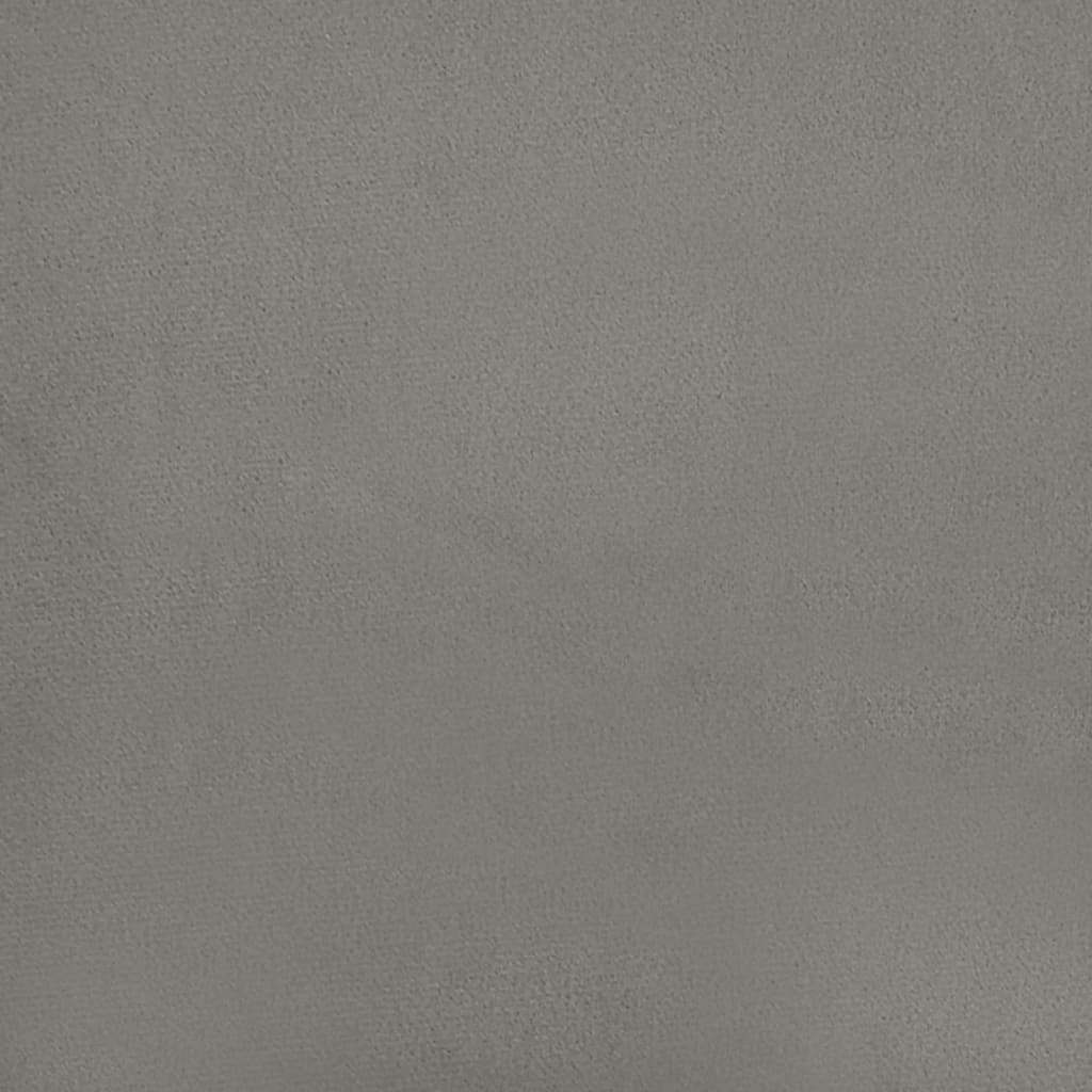 Sommier à lattes de lit Gris clair 140x200 cm Velours Lits & cadres de lit vidaXL   