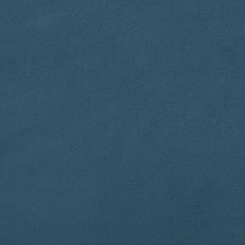 Sommier à lattes de lit Bleu foncé 140x200 cm Velours Lits & cadres de lit vidaXL   