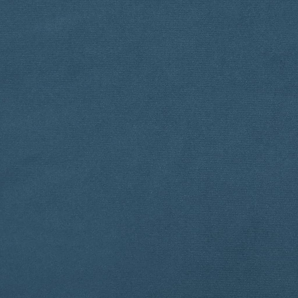 Sommier à lattes de lit Bleu foncé 180x200 cm Velours Lits & cadres de lit vidaXL   