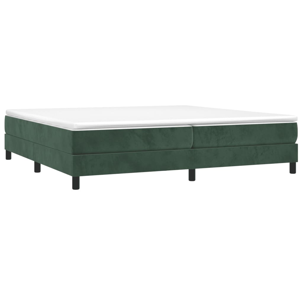 Sommier à lattes de lit Vert foncé 200x200 cm Velours Lits & cadres de lit vidaXL   