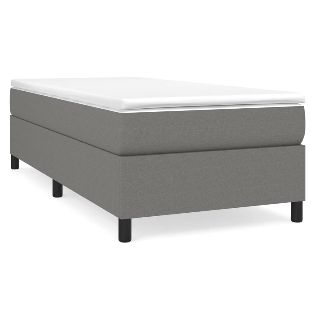 Sommier à lattes de lit Gris foncé 90x190 cm Tissu Lits & cadres de lit vidaXL   