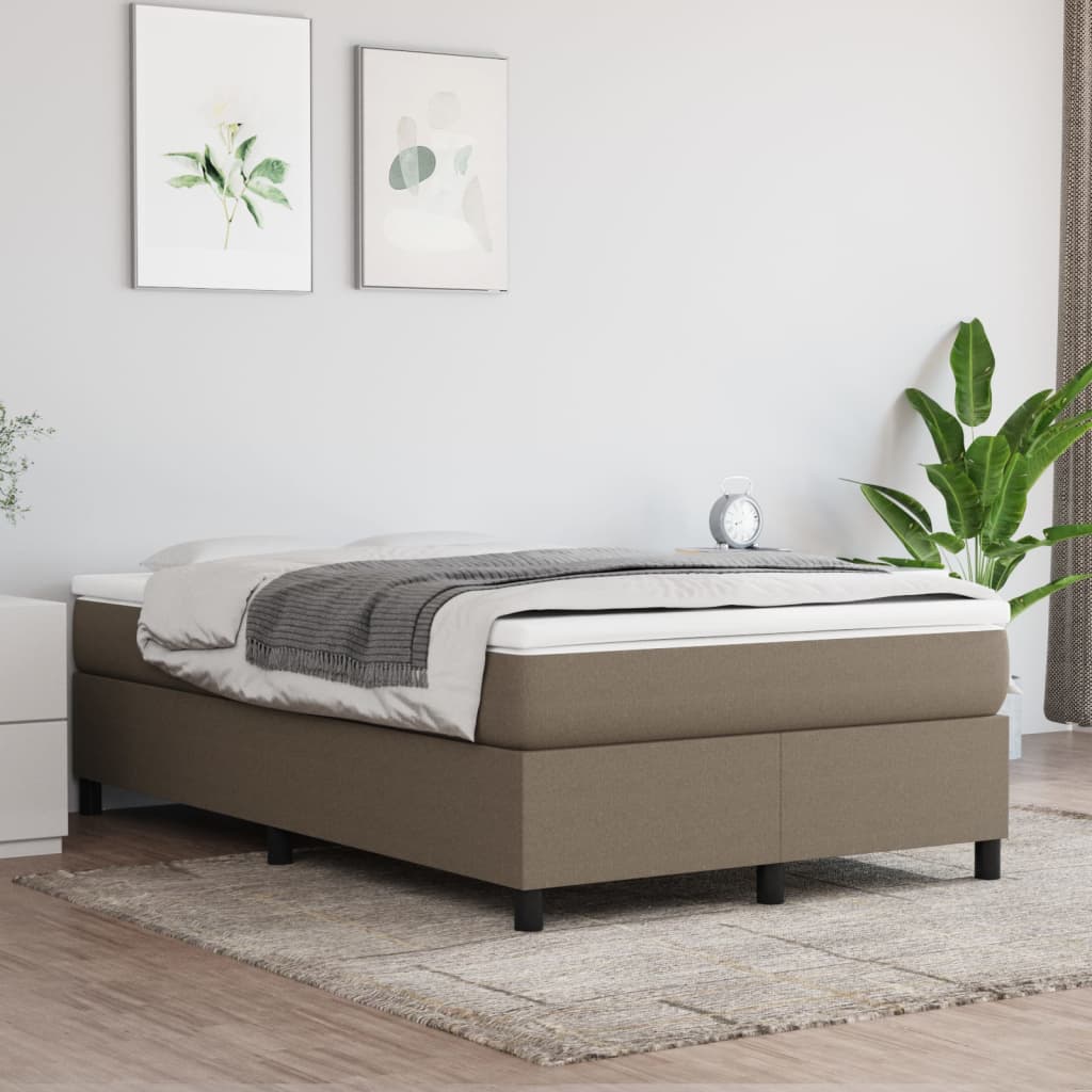 Sommier à lattes de lit Taupe 120x200 cm Tissu Lits & cadres de lit vidaXL   