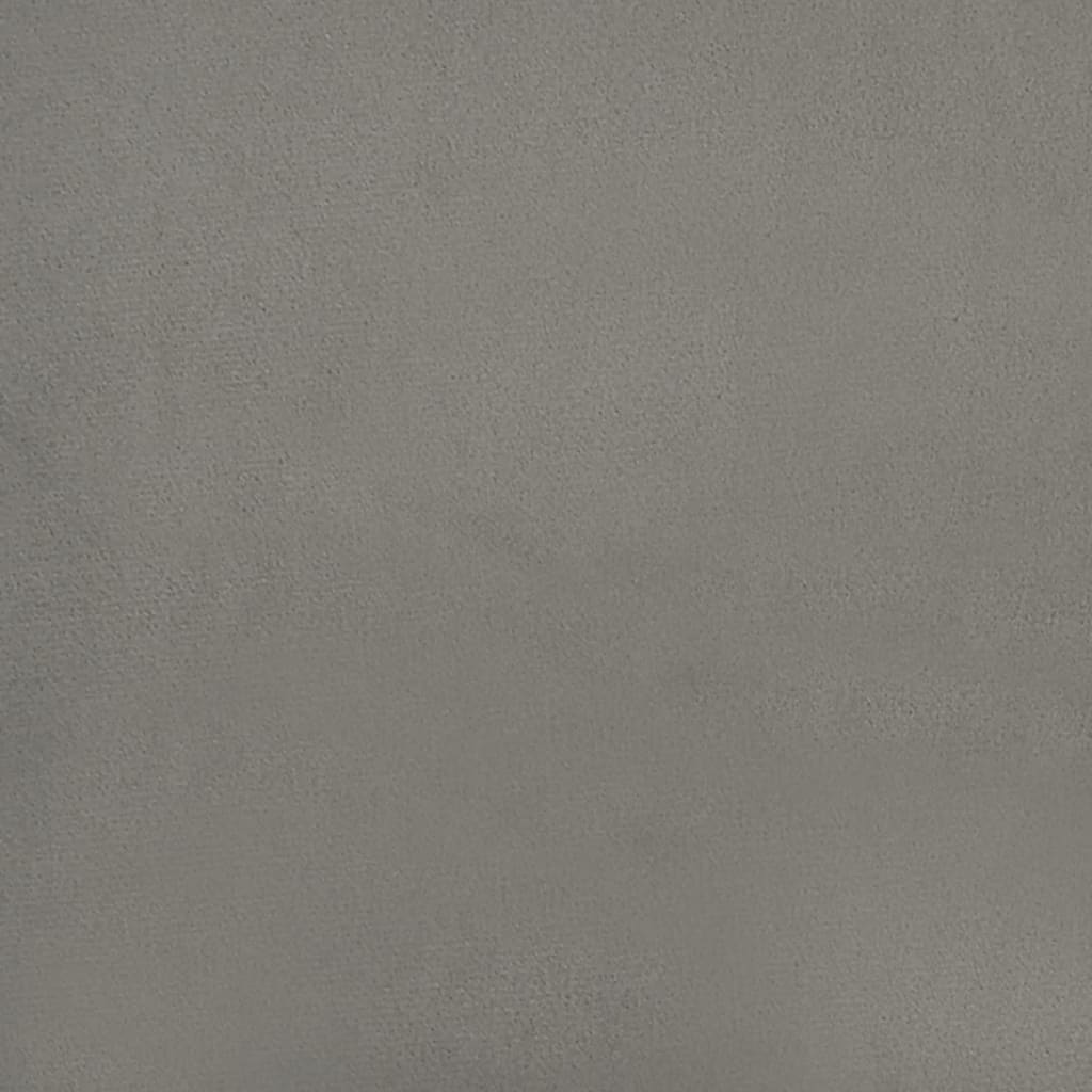 Sommier à lattes de lit Gris clair 200x200 cm Velours Lits & cadres de lit vidaXL   