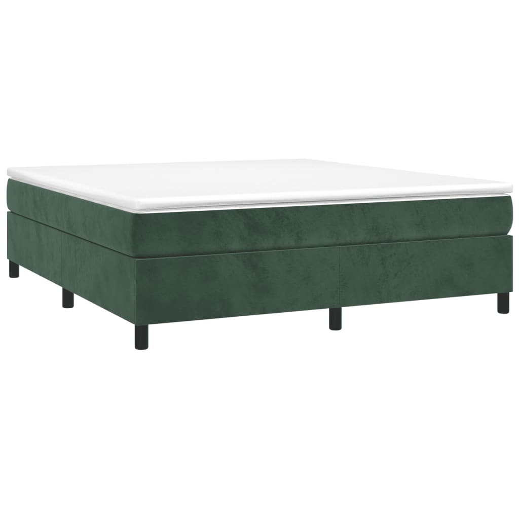 Sommier à lattes de lit Vert foncé 200x200 cm Velours Lits & cadres de lit vidaXL   