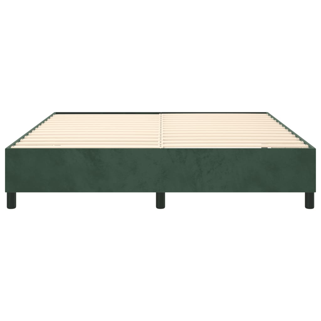 Sommier à lattes de lit Vert foncé 200x200 cm Velours Lits & cadres de lit vidaXL   