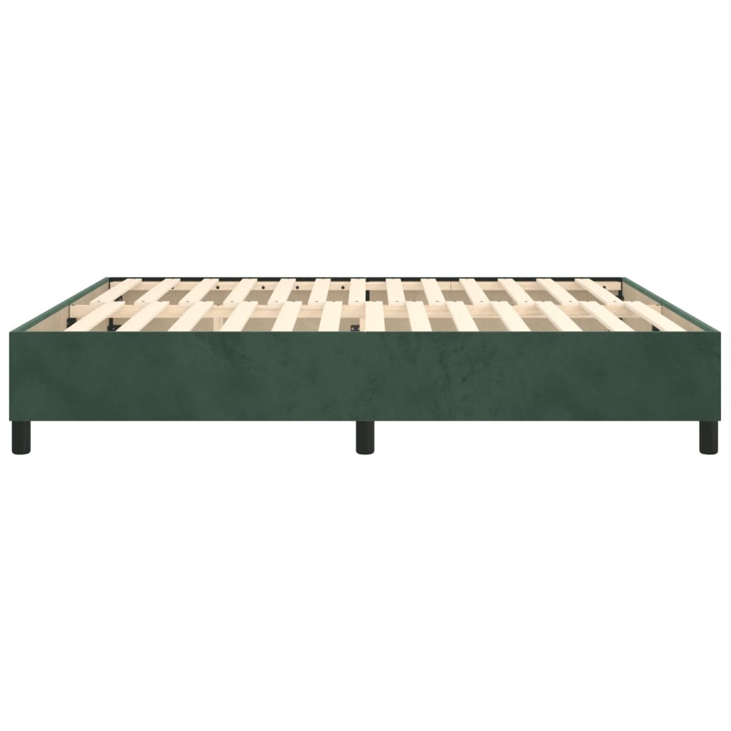 Sommier à lattes de lit Vert foncé 200x200 cm Velours Lits & cadres de lit vidaXL   