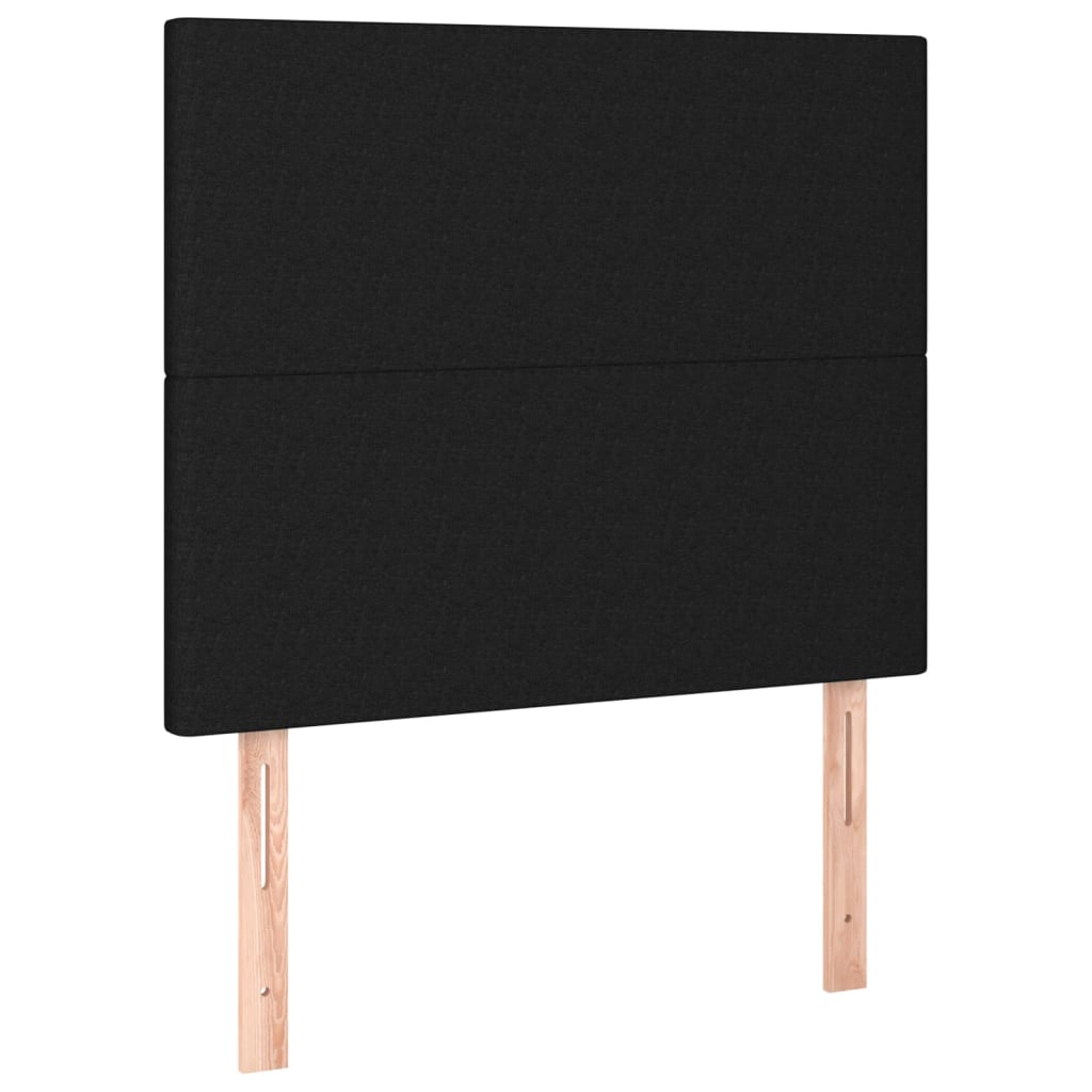 Cadre de lit avec tête de lit Noir 120x200 cm Tissu Lits & cadres de lit vidaXL   