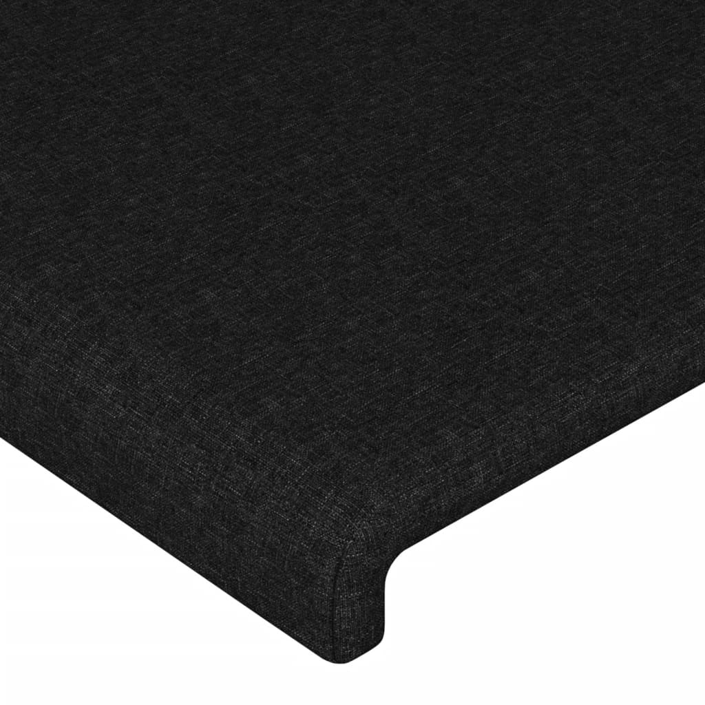 Cadre de lit avec tête de lit Noir 120x200 cm Tissu Lits & cadres de lit vidaXL   
