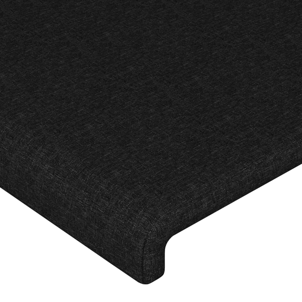 Cadre de lit avec tête de lit Noir 200x200 cm Tissu Lits & cadres de lit vidaXL   