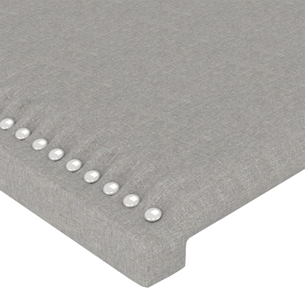 Cadre de lit avec tête de lit Gris clair 80x200 cm Tissu Lits & cadres de lit vidaXL   
