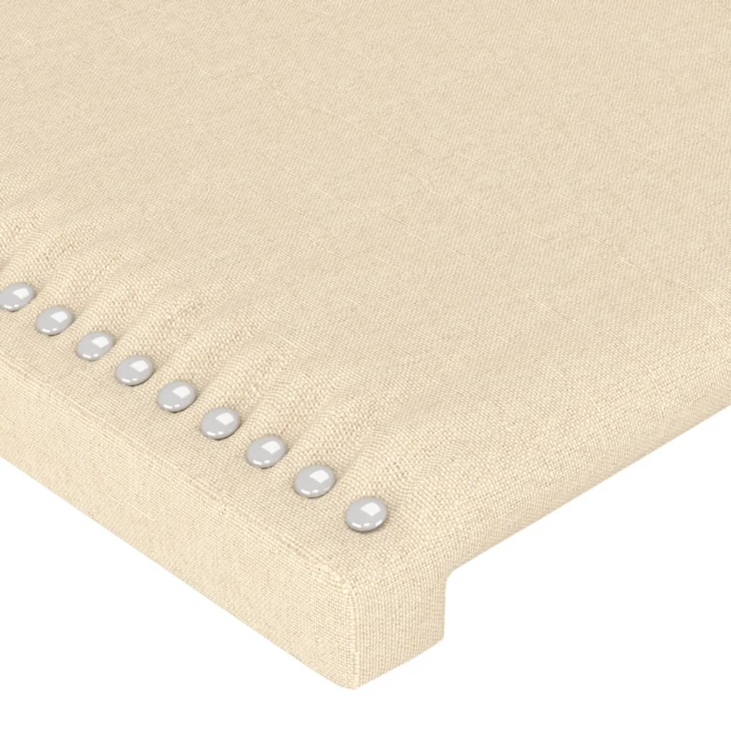 Cadre de lit avec tête de lit Crème 90x190 cm Tissu Lits & cadres de lit vidaXL   