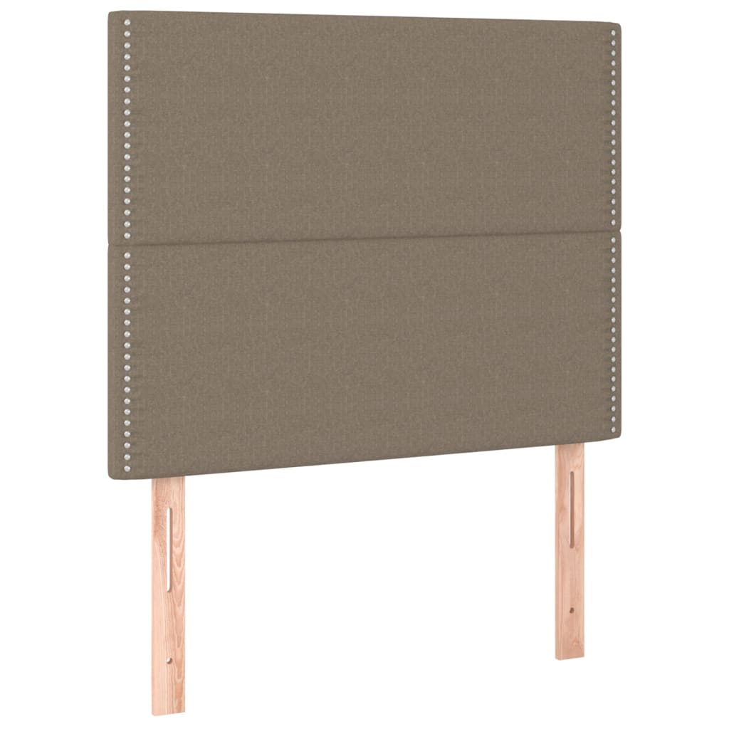 Cadre de lit avec tête de lit Taupe 90x200 cm Tissu Lits & cadres de lit vidaXL   