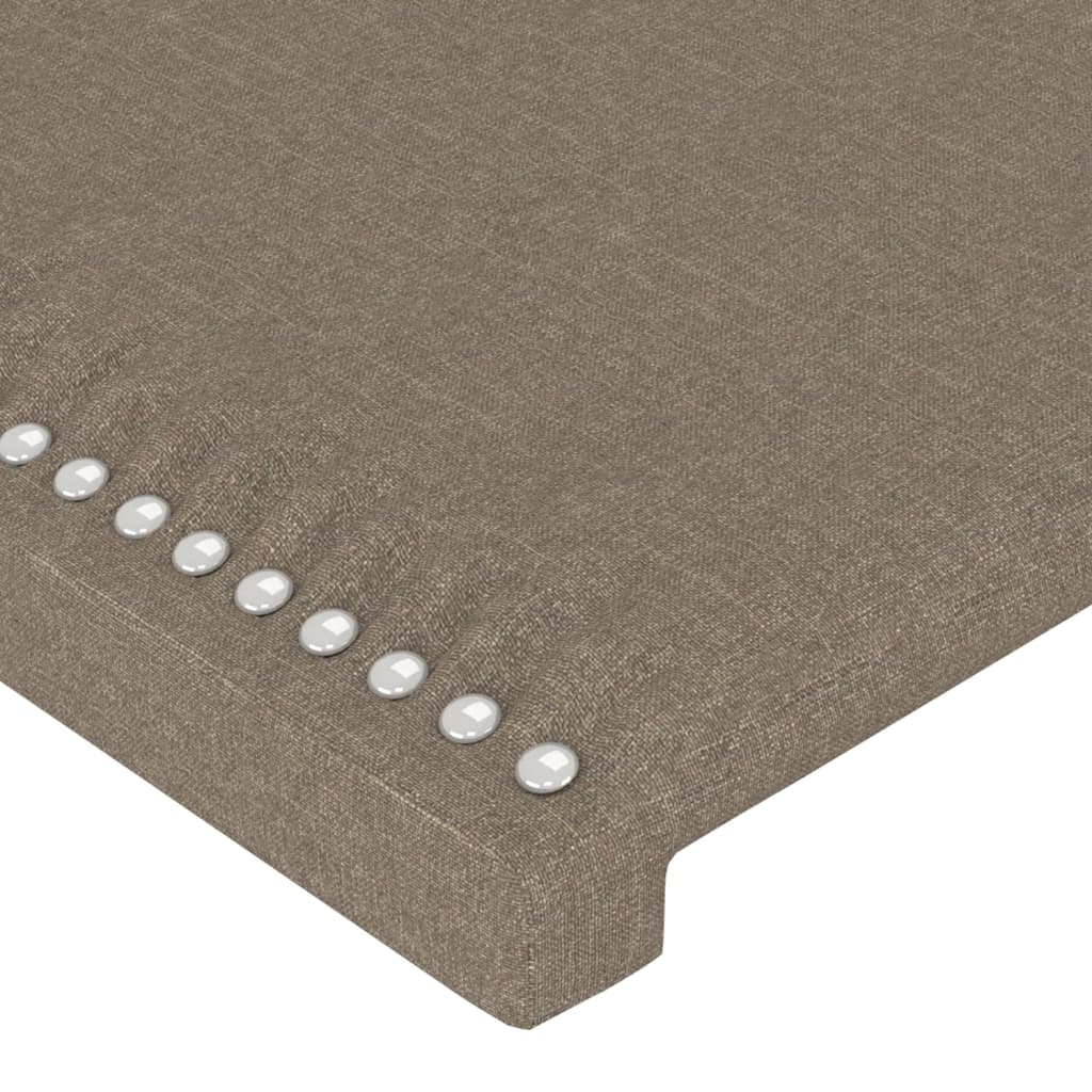 Cadre de lit avec tête de lit Taupe 90x200 cm Tissu Lits & cadres de lit vidaXL   