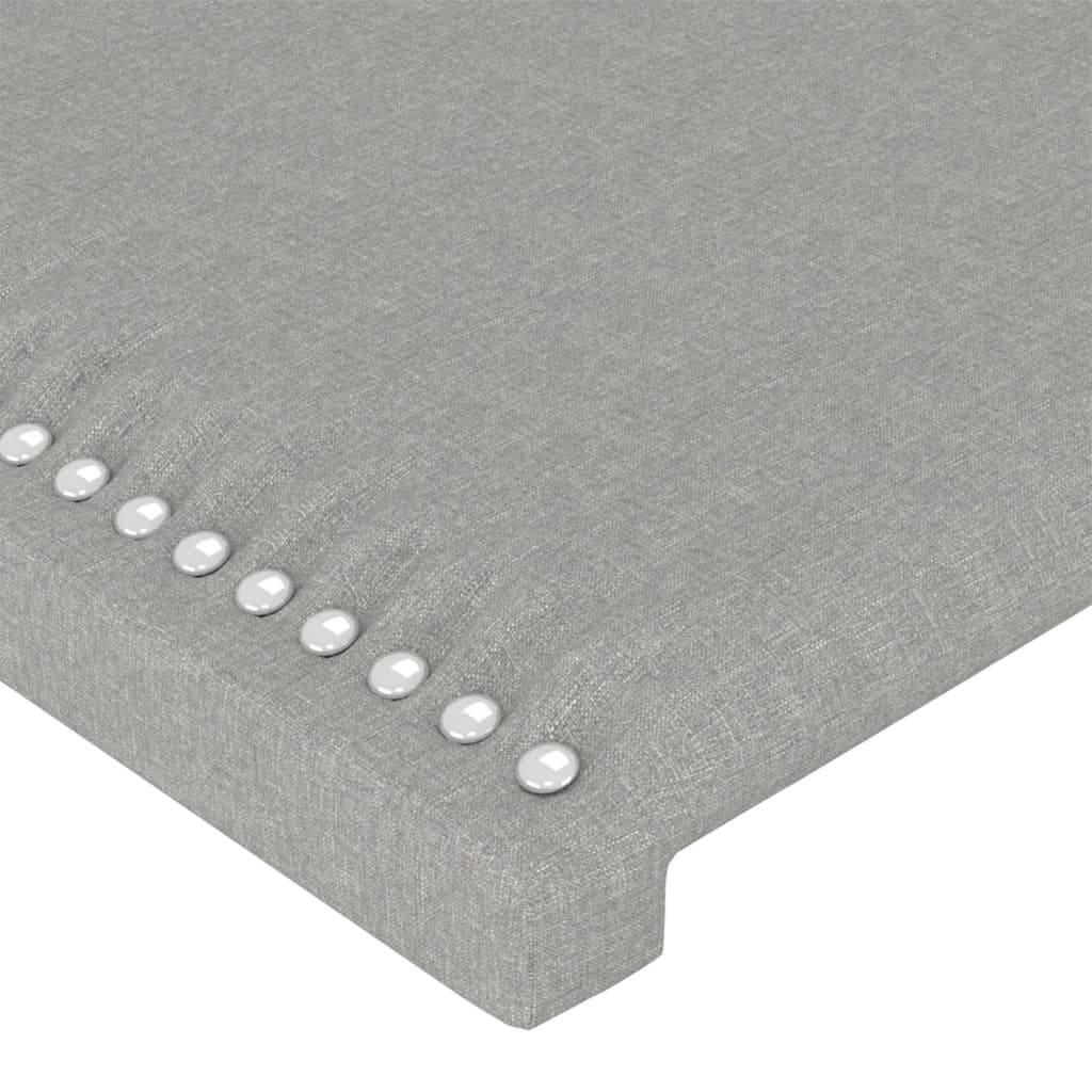 Cadre de lit avec tête de lit Gris clair 120x200 cm Tissu Lits & cadres de lit vidaXL   