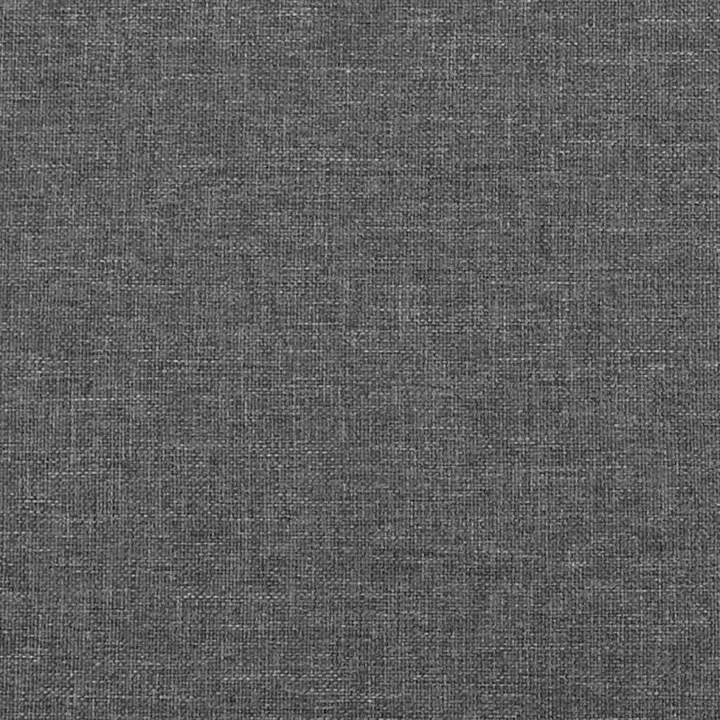 Cadre de lit avec tête de lit Gris foncé 120x200 cm Tissu Lits & cadres de lit vidaXL   
