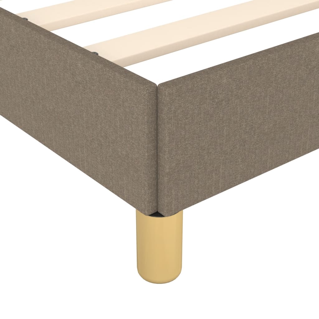 Cadre de lit avec tête de lit Taupe 140x200 cm Tissu Lits & cadres de lit vidaXL   