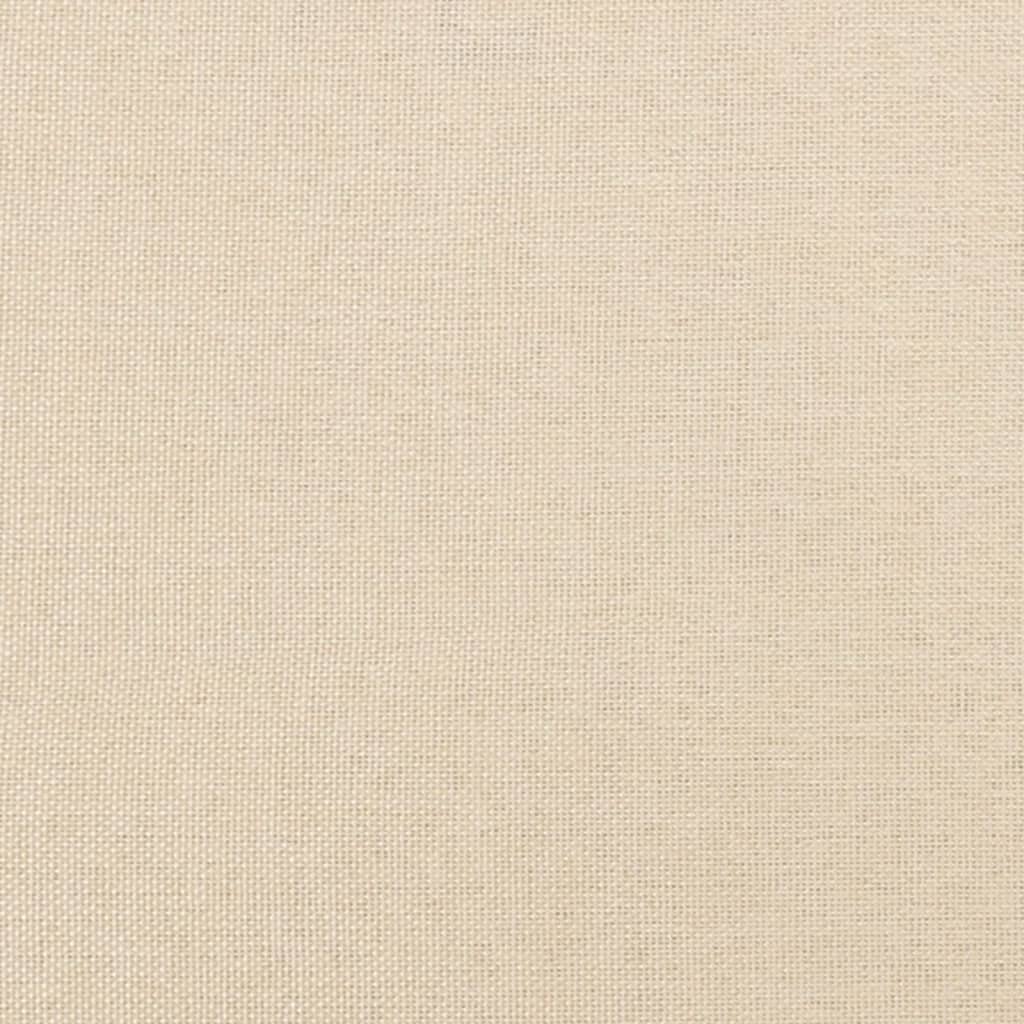 Cadre de lit avec tête de lit Crème 140x200 cm Tissu Lits & cadres de lit vidaXL   