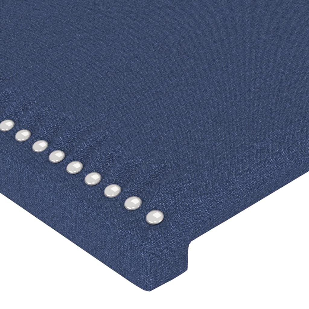 Cadre de lit avec tête de lit Bleu 140 x 200 cm Tissu Lits & cadres de lit vidaXL   