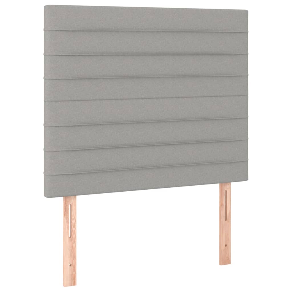 Cadre de lit avec tête de lit Gris clair 120x200 cm Tissu Lits & cadres de lit vidaXL   